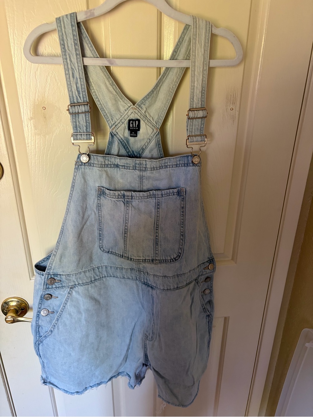 GAP Light Blue Denim Short Overalls
